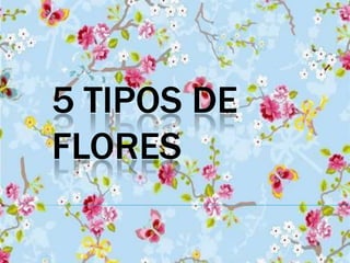 5 TIPOS DE
FLORES
 