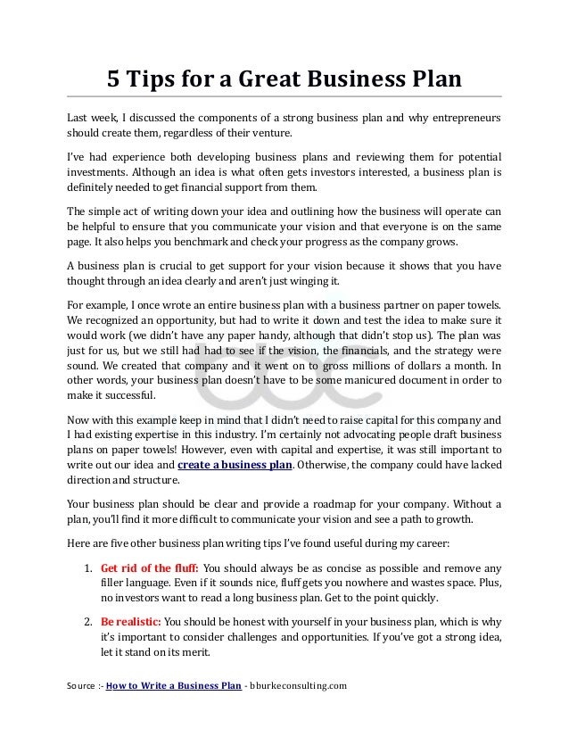 How to Write a Business Plan