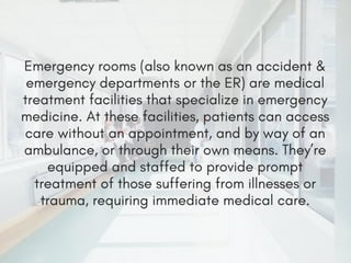 5 Tips For An Affordable Emergency Room Visit | Roger Stanmore MD, JD | PPT