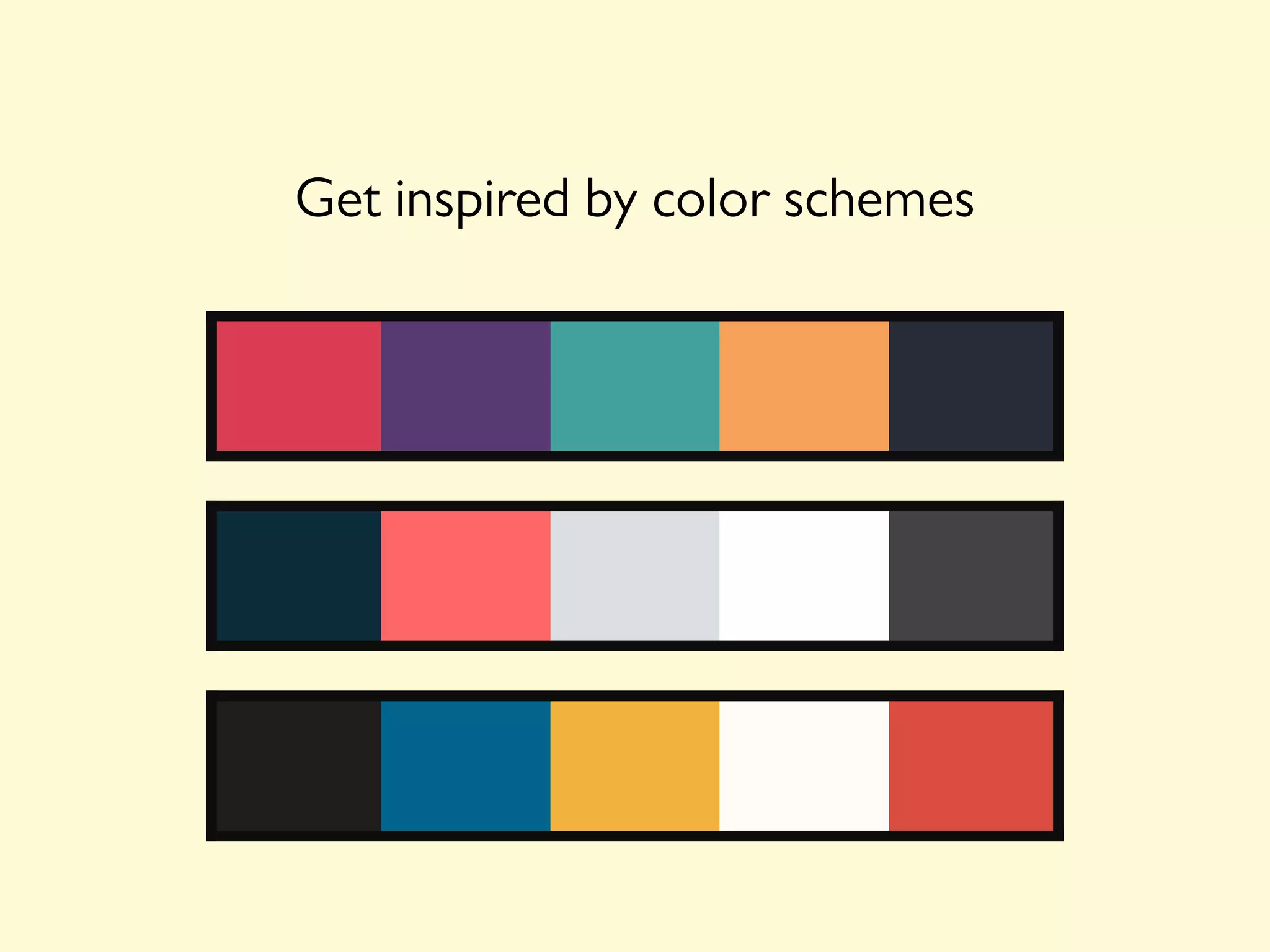 Get inspired by color schemes

 