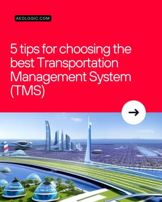 5tipsforchoosingthe
bestTransportation
ManagementSystem
(TMS)
AEOLOGIC.COM
 