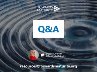 Q&A
@LauraOverton
@TowardsMaturity
resources@towardsmaturity.org
 