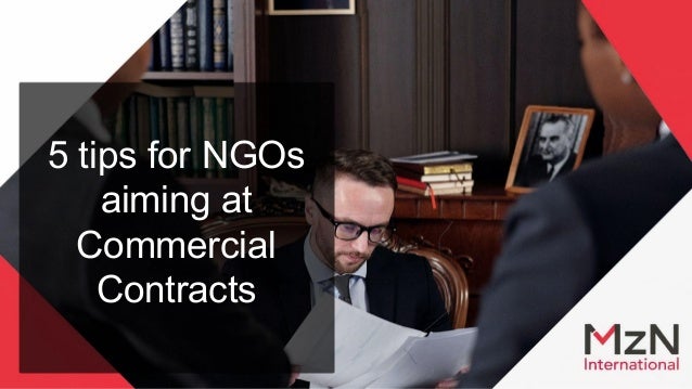 5 tips for NGOs
aiming at
Commercial
Contracts
 
