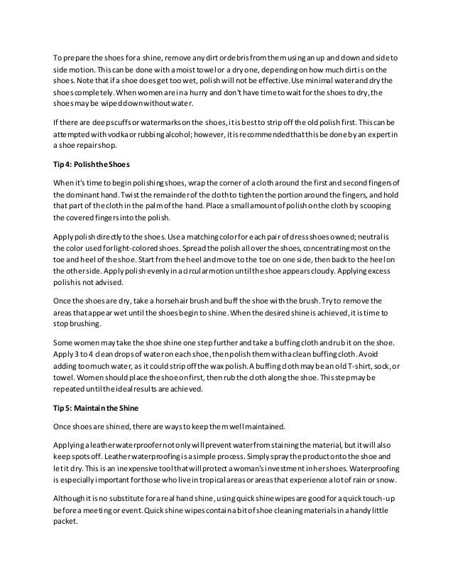 5 tips for shining shoes 2017