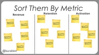 @lauraklein
Sort Them By Metric
Revenue Retention Activation
 