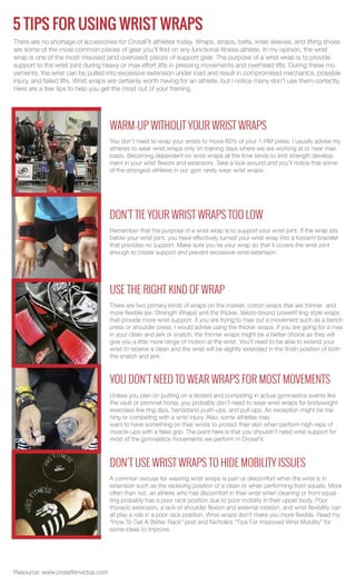 5 tips for using wrist wraps