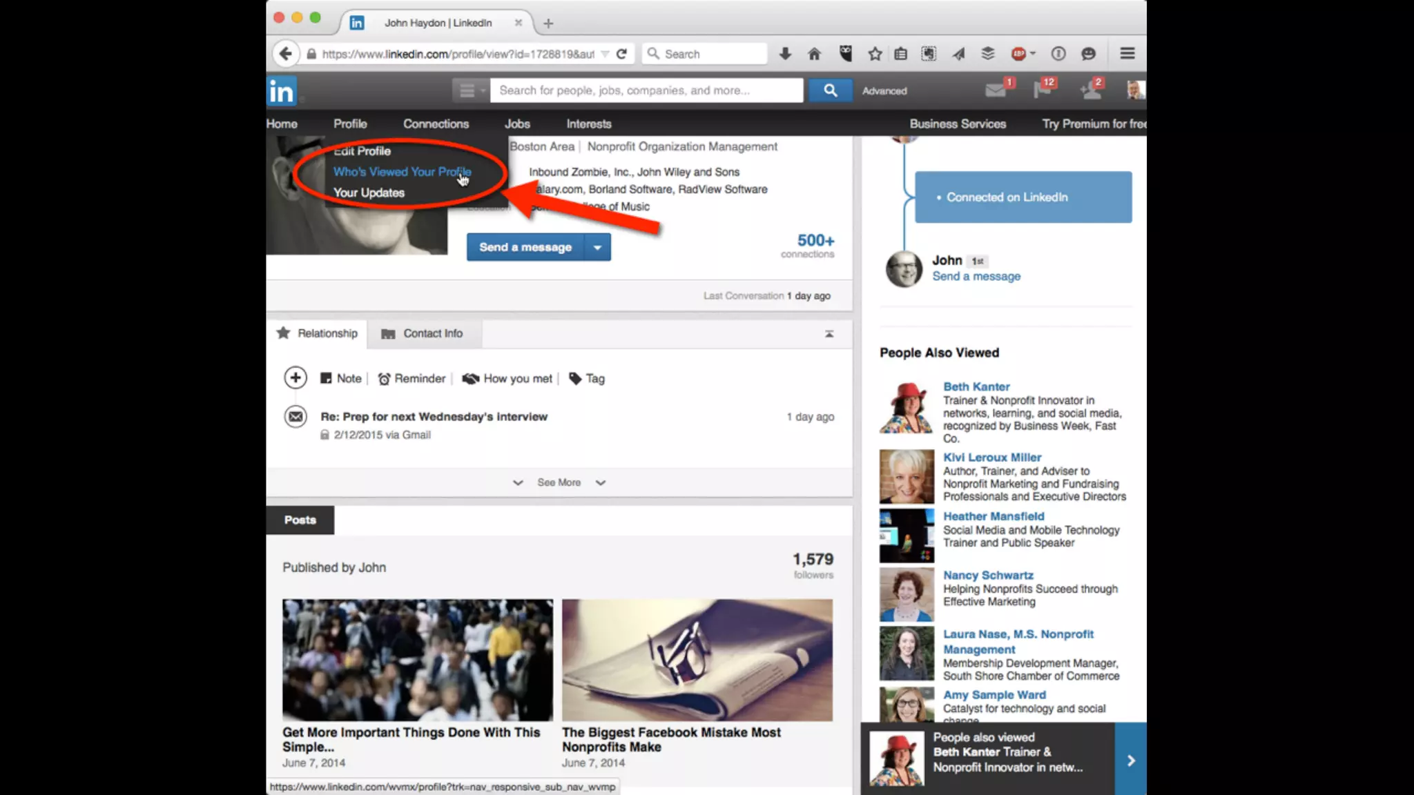 Researching – Other Platforms
Move on to the other platforms
⬥Both Facebook and LinkedIn restrict
information you can see. Again, ask:
–How do they describe their work?
–What are they posting about?
 