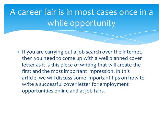 cover letter for job fairs