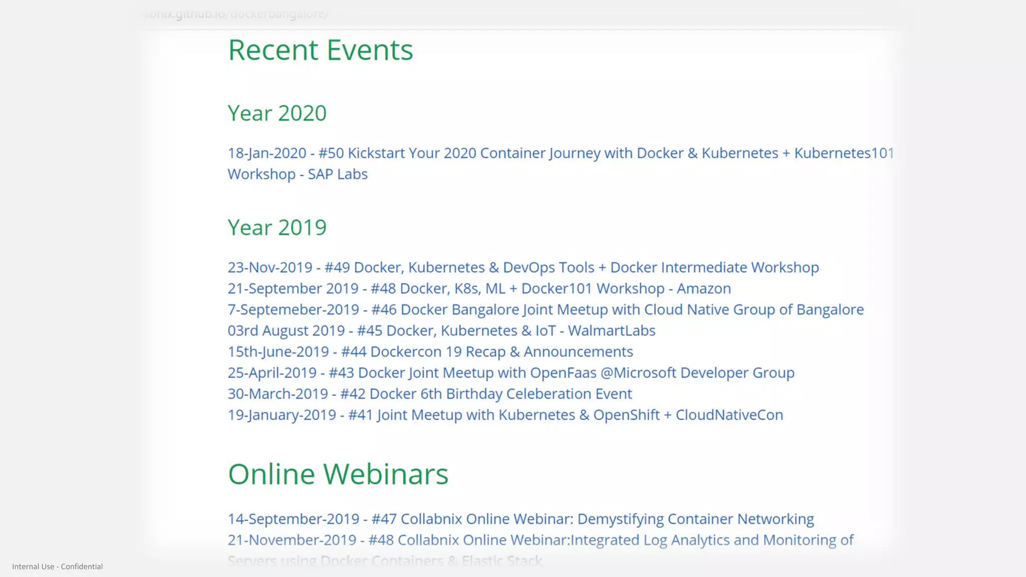 Internal Use - Confidential
 