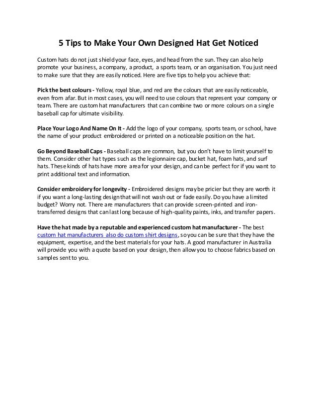 best custom hat company