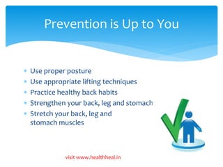 5 tips to prevent back pain | PPTX