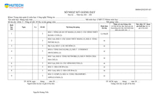 Comprehensive Teaching Log for Computer Network Course | DOCX