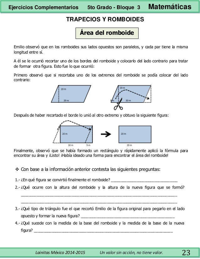 5to Grado Bloque 4 Ejercicios Complementarios 141