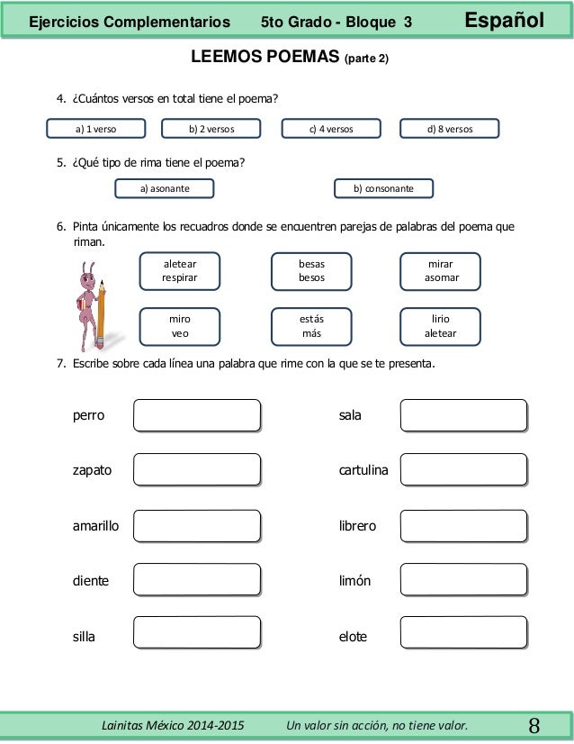5to Grado Bloque 4 Ejercicios Complementarios 141