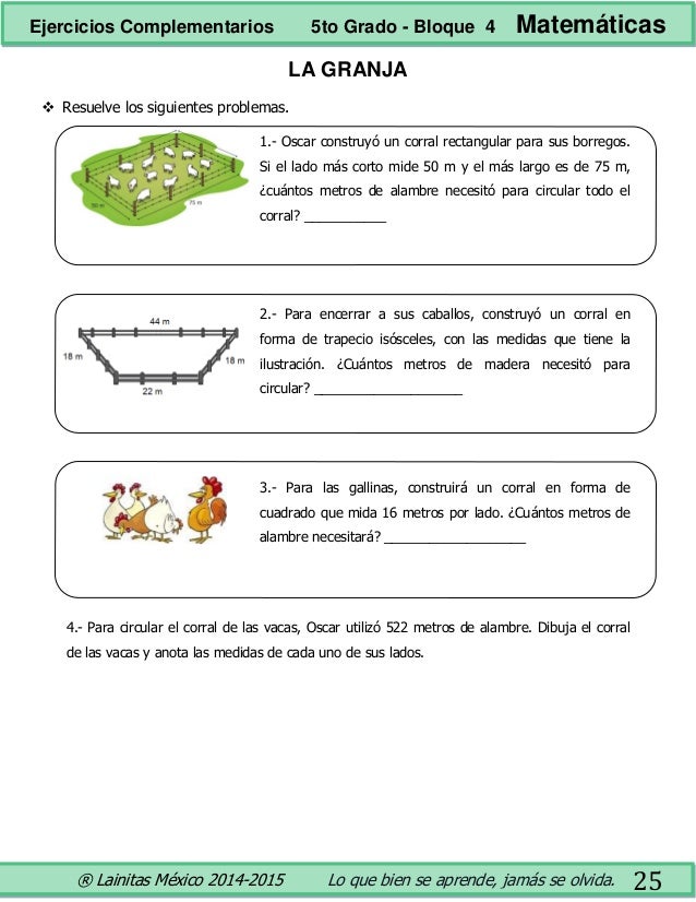 5to Grado Bloque 4 Ejercicios Complementarios 063