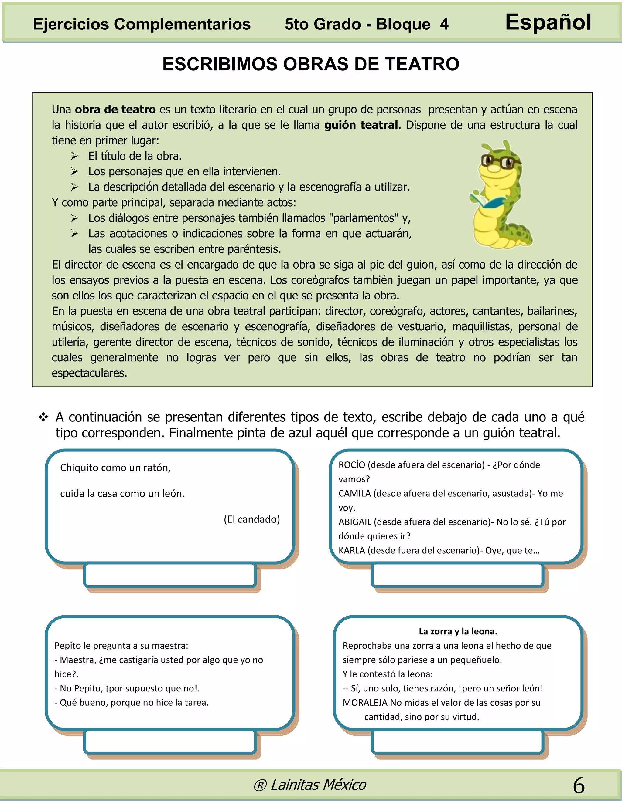 5to Grado Bloque 4 Ejercicios Complementarios PDF Theater Fine Art 5to-grado-bloque-4-ejercicios-complementarios-pdf-theater-fine-art