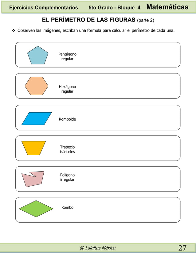 5to grado bloque 4 ejercicios complementarios