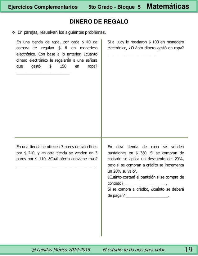 Ejercicios Complementarios Sexto Grado Bloque 5 Laini vrogue.co