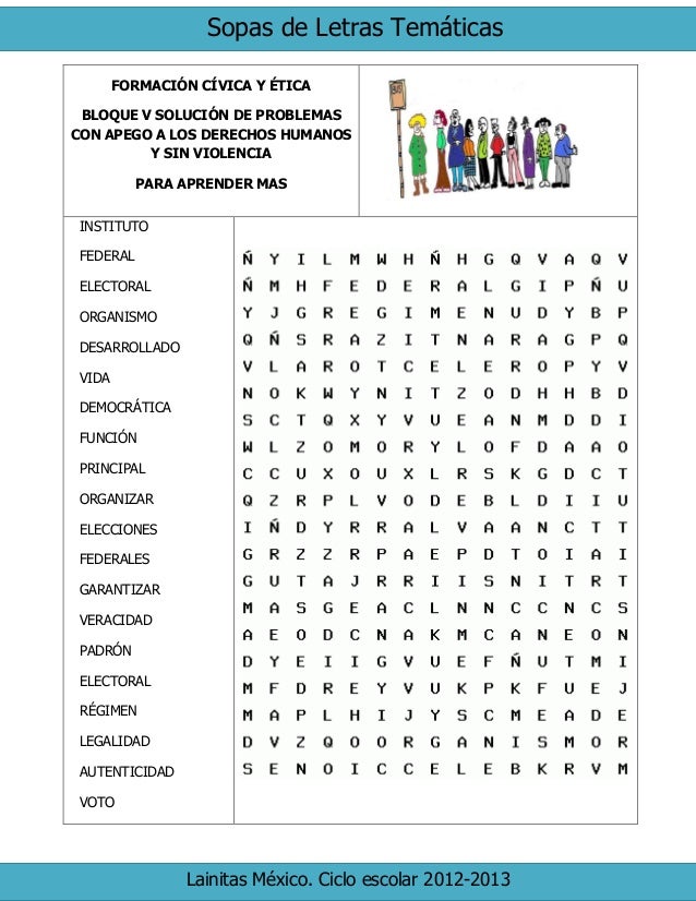 Sopa De Letras 5 Primaria