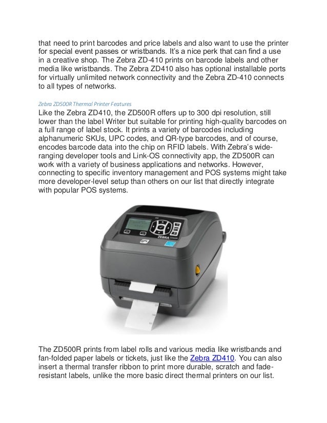 types of barcode printers