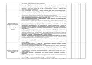 para confirmar o refutar su hipótesis. Elabora conclusiones.
 Sustenta sobre la base de conocimientos científicos, sus conclusiones, los procedimientos y la reducción del error
a través del uso del grupo de control, la repetición de mediciones, los cálculos y los ajustes realizados en la
obtención de resultados válidos y fiables para demostrar la hipótesis y lograr el objetivo. Su indagación puede ser
reproducida o genera nuevas preguntas que den lugar a otras indagaciones. Comunica su indagación con un
informe escrito o a través de otros medios.
Explica el mundo físico
basándose en conocimientos
sobre los seres vivos,
materia y energía,
biodiversidad tierra y
universo
 Explica la propiedad de conservación de la materia y la energía a partir de la conversión materia-energía y
viceversa, como en las reacciones de fisión y fusión nuclear. Evalúa las implicancias del uso de la radiación
nuclear en la industria alimentaria, agrícola, de salud entre otras.
 Explica cualitativa y cuantitativamente que los flujos magnéticos variables en una espira conductora producen
corriente eléctrica continua o alterna siguiendo las leyes de la inducción electromagnética.
 Explica cualitativa y cuantitativamente la relación entre trabajo mecánico (plano inclinado, poleas y palancas)
energía y potencia, y las condiciones de equilibrio en los sistemas físicos.
 Explica cualitativa y cuantitativamente el comportamiento de las ondas mecánicas y electromagnéticas a partir
del movimiento vibratorio armónico simple.
 Sustenta cualitativa y cuantitativamente la actuación independiente y simultánea de dos movimientos en un
movimiento compuesto de un móvil.
 Explica cualitativa y cuantitativamente que cuando la fuerza total que actúa sobre un cuerpo es cero, este cuerpo
permanece en reposo o se mueve con velocidad constante.
 Sustenta que el material genético de una especie puede ser aislado y transferido para la expresión de
determinados caracteres. Fundamenta su posición considerando las implicancias éticas, sociales y ambientales.
 Fundamenta que la universalidad del código genético permite la transferencia de genes entre especies de manera
natural y artificial.
 Explica que las enfermedades genéticas tienen su origen en anomalías en el ADN que pueden afectar la
funcionalidad de genes específicos o su regulación.
 Fundamenta las relaciones entre los factores físicos y químicos que intervienen en los fenómenos y situaciones
que amenazan la sostenibilidad de la biósfera y evalúa la pertinencia científica de los acuerdos y mecanismos de
conservación y lucha contra el cambio climático para el desarrollo sostenible.
 Sustenta que, poco después del origen del universo, las partículas elementales dieron origen al H y He, a partir de
los cuales y con la acción de las fuerzas fundamentales (gravedad y fuerza de atracción nuclear) se originó la
diversidad de elementos químicos presentes en la tierra y el universo.
 Fundamenta las implicancias éticas, sociales y ambientales del conocimiento científico y de las tecnologías en la
cosmovisión y en la forma de vida de las personas.
 Fundamenta su visión de si mismo, del ser humano y del mundo frente a eventos paradigmáticos, empleando
diversas evidencias.
Diseña y construye
soluciones tecnológicas para
resolver problemas de su
entorno.
 Describe el problema tecnológico y las causas que lo generan. Explica su alternativa de solución tecnológica
sobre la base de conocimientos científicos o practicas locales.
 Da a conocer los requerimientos que debe cumplir esa alternativa de solución, los recursos disponibles para
construirla y sus beneficios directos e indirectos en comparación con soluciones tecnológicas similares.
 Representa su alternativa de solución con dibujos a escala, incluyendo vistas y perspectivas o diagramas de flujo.
Describe sus partes o etapas, la secuencia de pasos, sus características de forma y estructura, y su función.
Selecciona materiales, herramientas e instrumentos considerando su margen de error, recursos, posibles costos y
tiempo de ejecución.
 Propone manera de probar el funcionamiento de la solución tecnológica considerando su eficiencia y
confiabilidad.
 Ejecuta la secuencia de pasos de su alternativa de solución manipulando materiales, herramientas e instrumentos
considerando su grado de precisión y normas de seguridad.
 Verifica el rango de funcionamiento de cada parte o etapa de la solución tecnológica.
 Detecta errores en los procedimientos o en la selección de materiales y realiza ajustes o cambios según los
 