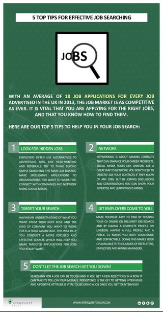 Job Searching: 5 Top Tips for Effective Job Searching