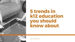 5 trends in
k12 education
you should
know about
www. nuiteq.com
 