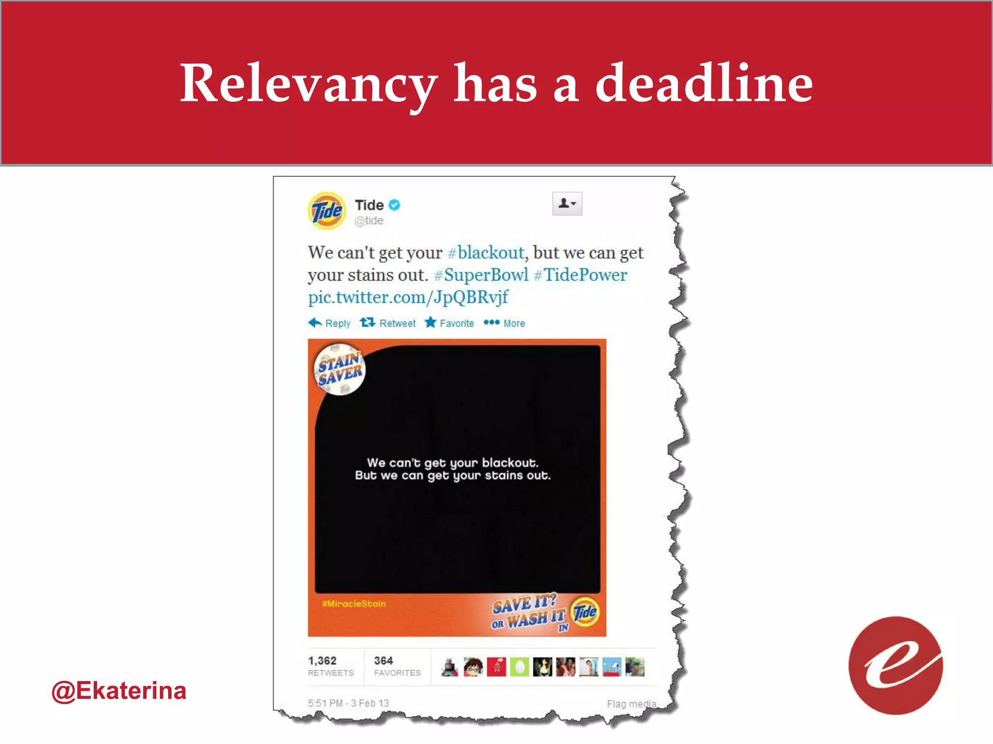 Relevancy has a deadline




@Ekaterina
 