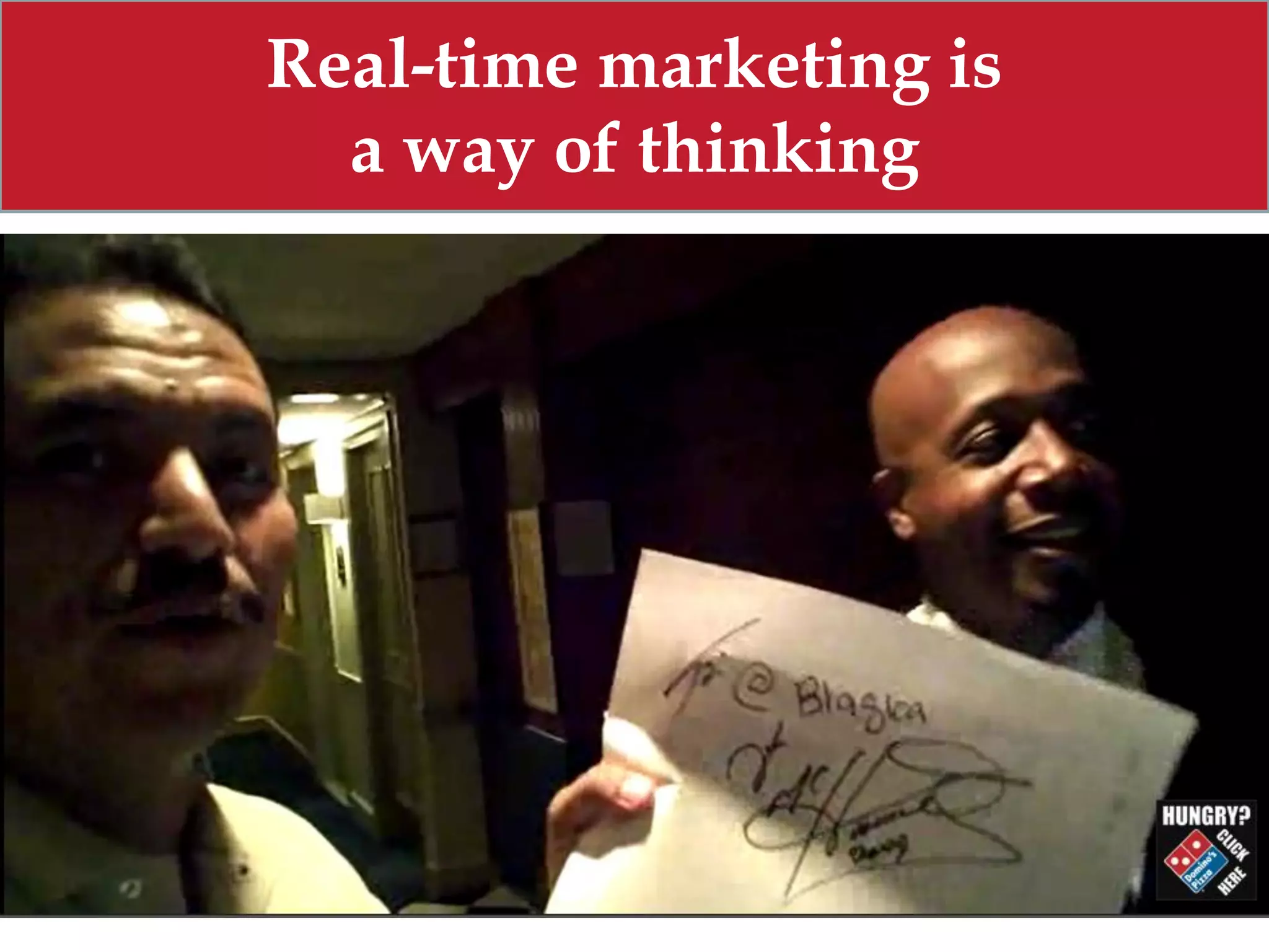 Real-time marketing is
               a way of thinking




@Ekaterina
 