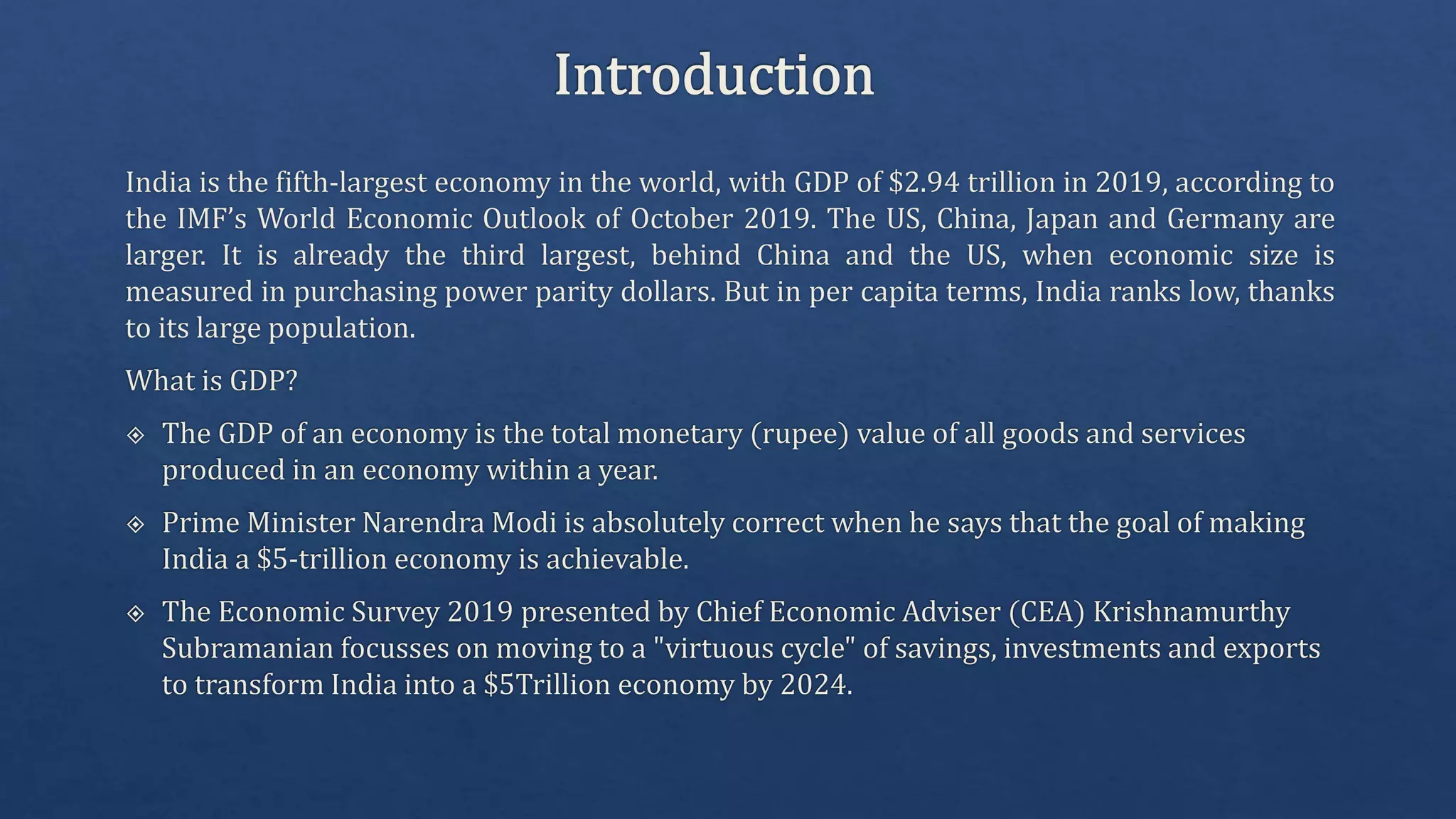 5 trillion economy reality to india | PPTX