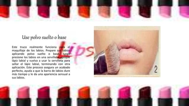 Trucos para usar el lápiz labial | PPT