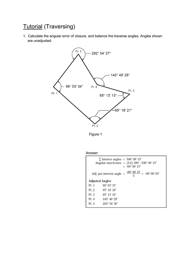 s2 5 tutorial traversing compass rule and transit rule PDF
