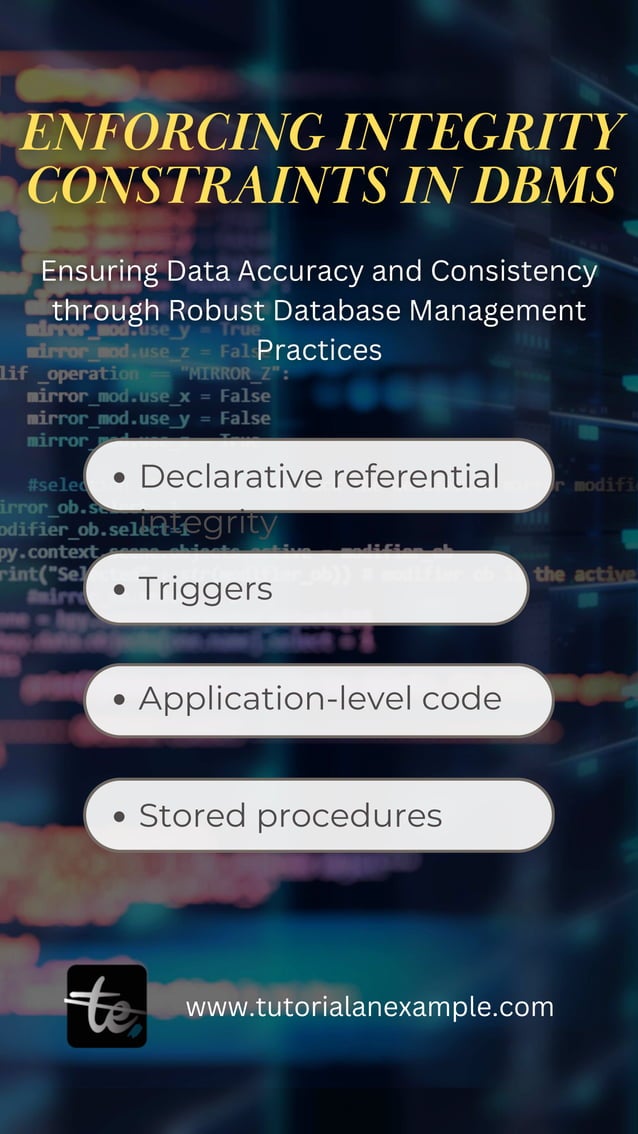 Enforcing Integrity Constraints in DBMS. | PDF