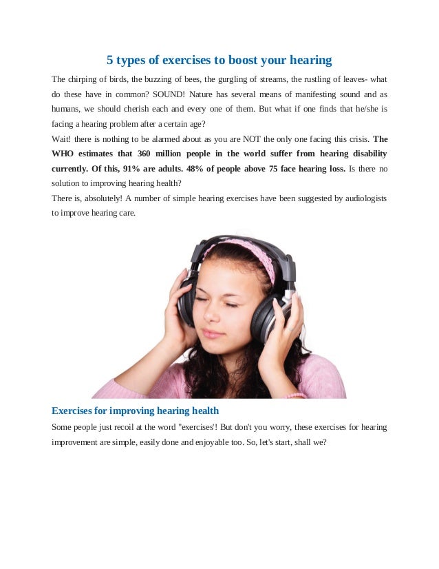 5 Types of Exercises to Boost Your Hearing