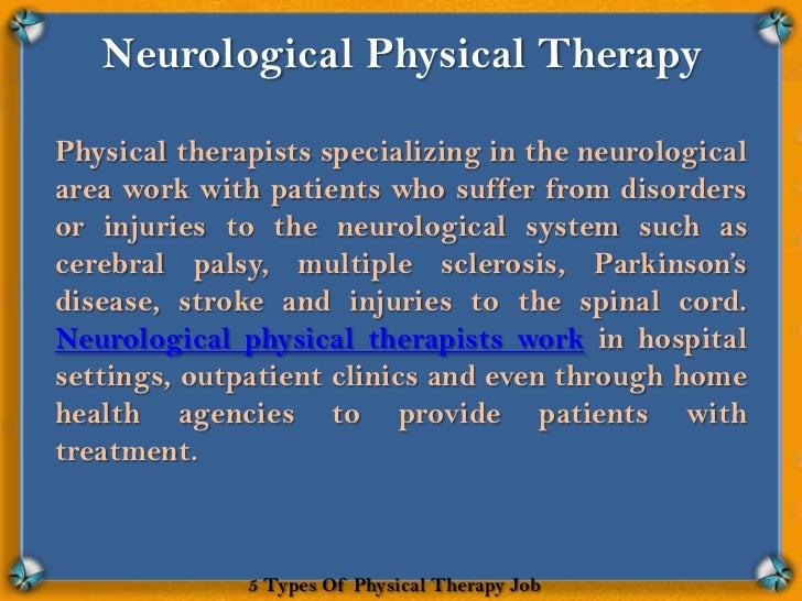 5 Types Of Physical Therapy Job