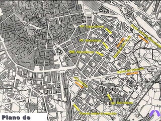 Avda. Jacinto Benavente Plano de 1920 Igl. San Valero c/Castellón Marqués del Turia PP. Dominícos Puente sobre la estación MM. Adoratrices PP. Capuchinos Reino de Valencia 