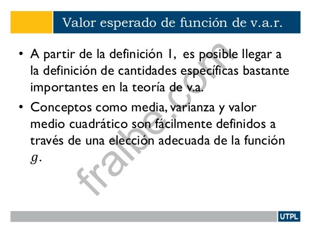 5 valor esperado