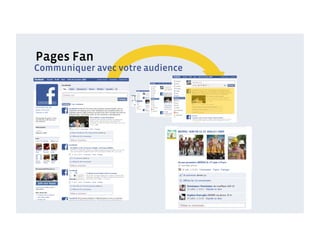 Pages Fan
Communiquer avec votre audience
 