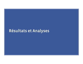 Résultats et Analyses
 