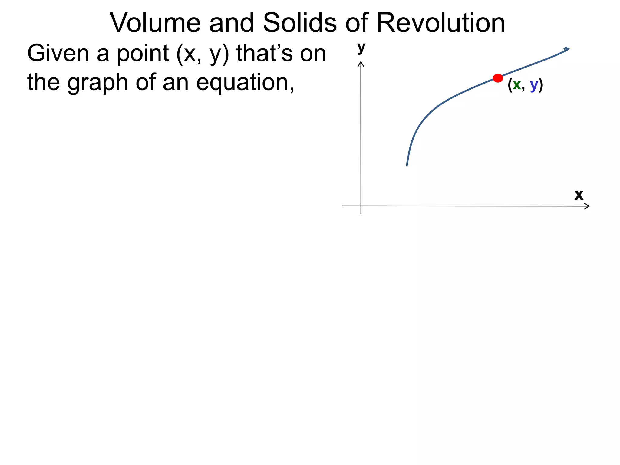 5 volumes and solids of revolution i x | PPT
