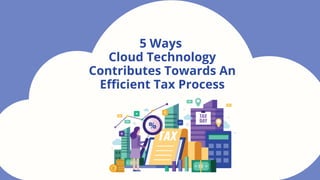 5 Ways
Cloud Technology
Contributes Towards An
Efficient Tax Process
 