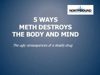 5 WAYS
METH DESTROYS
THE BODY AND MIND
The ugly consequences of a deadly drug
 