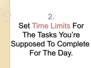 5 Ways To Be More Productive At Work | PPTX