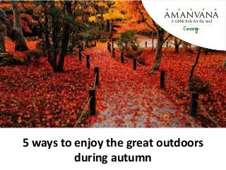 5 ways to enjoy the great outdoors
during autumn
 