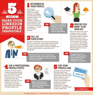 5 Ways to Make Your #LinkedIn Profile Irresistible