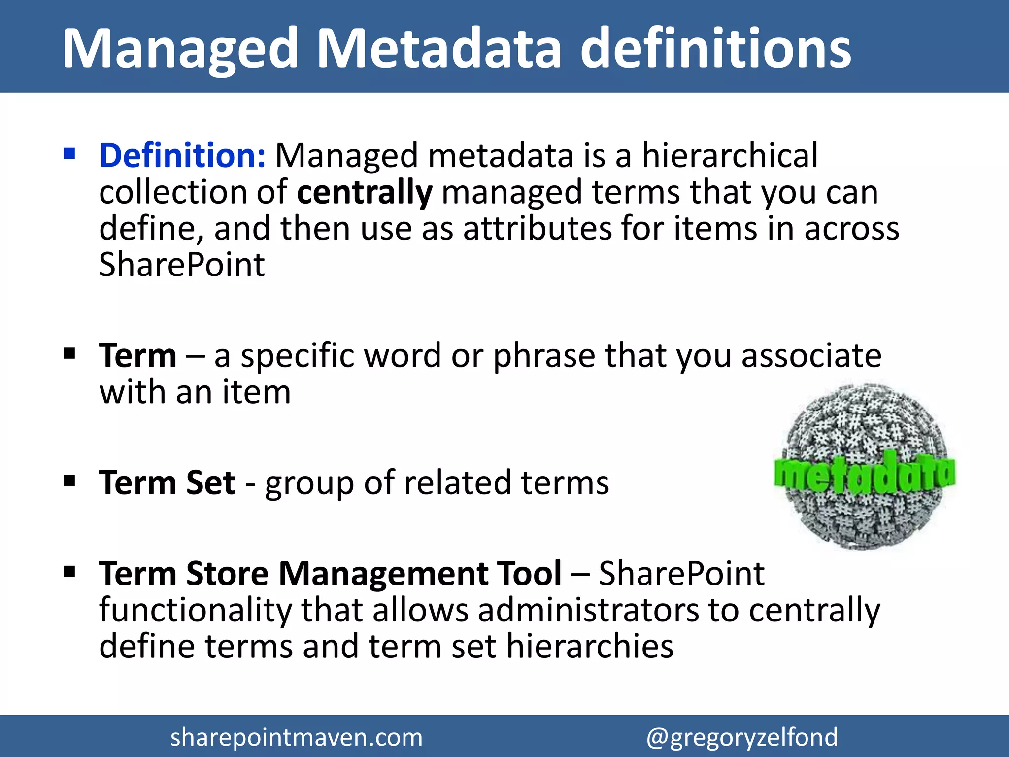 sharepointmaven.com @gregoryzelfondsharepointmaven.com @gregoryzelfond
What did he just say?
 