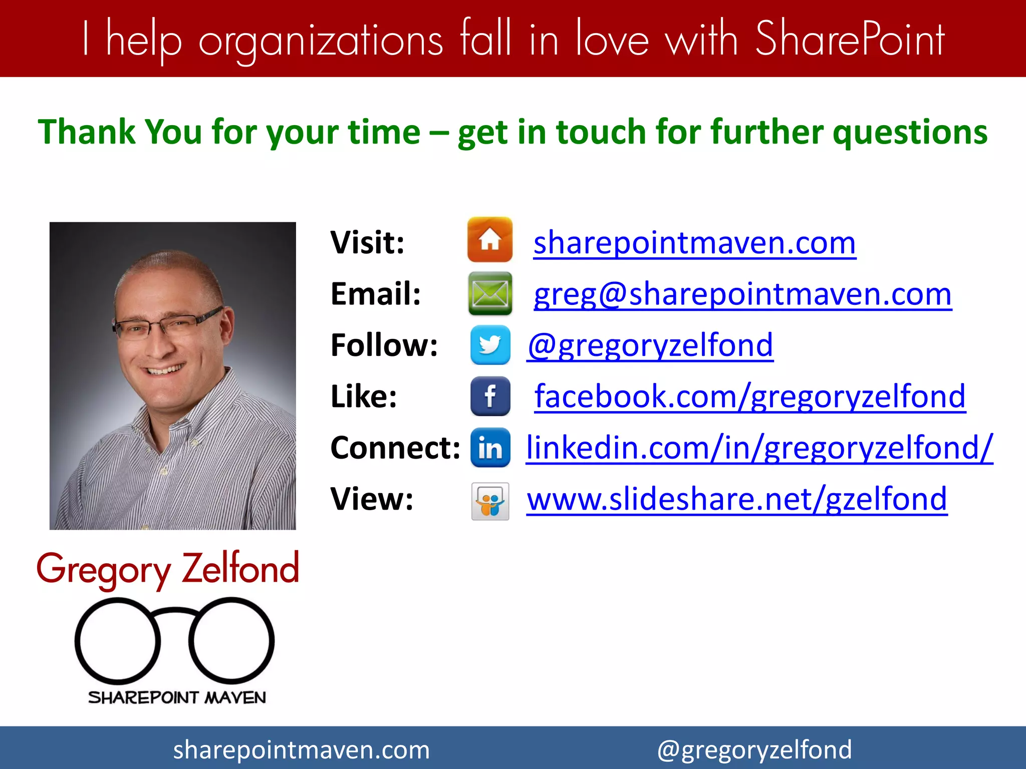 sharepointmaven.com @gregoryzelfondsharepointmaven.com @gregoryzelfond
 