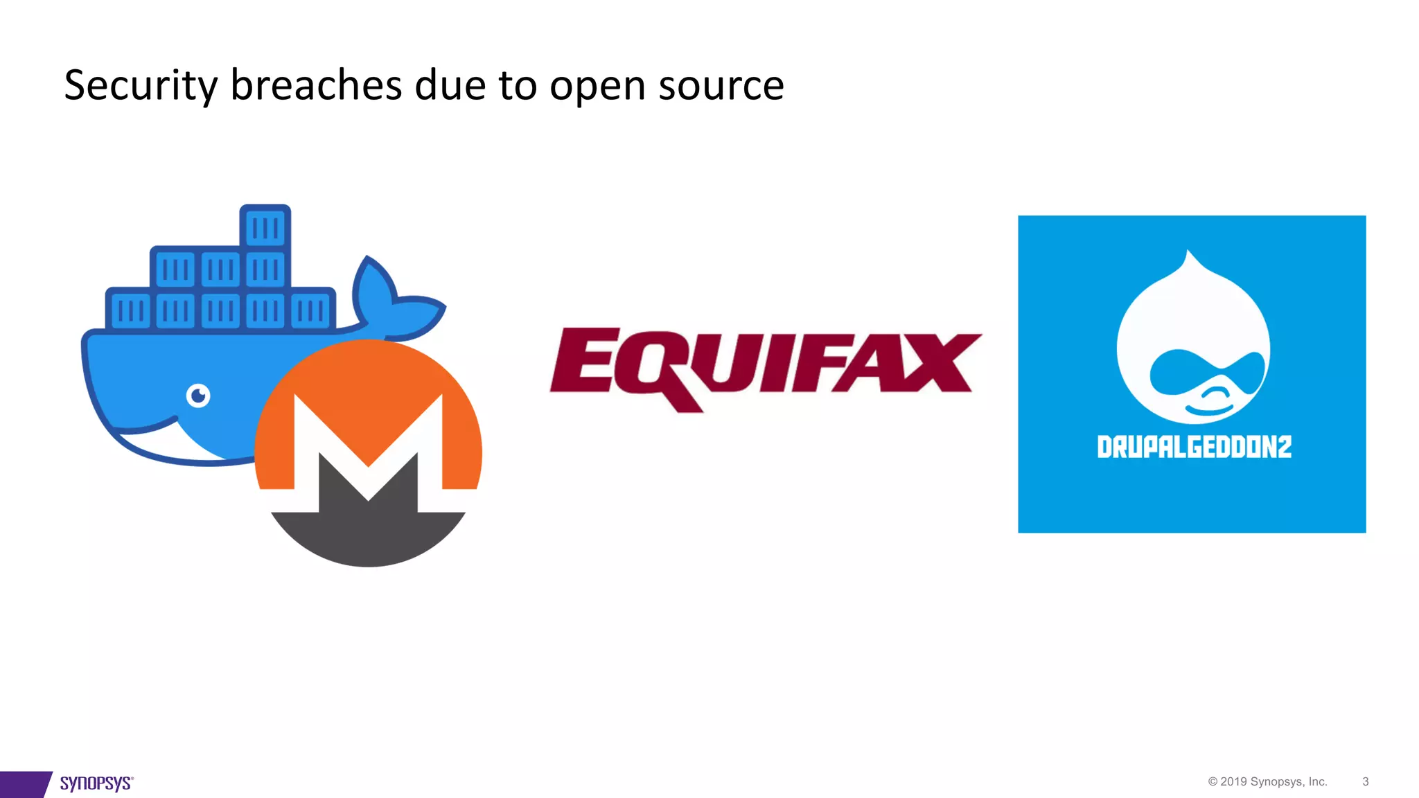 © 2019 Synopsys, Inc. 3
Security breaches due to open source
 