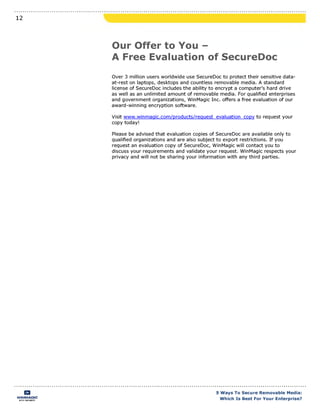 5 ways to Secure Removable Media