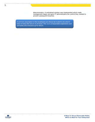 5 ways to Secure Removable Media